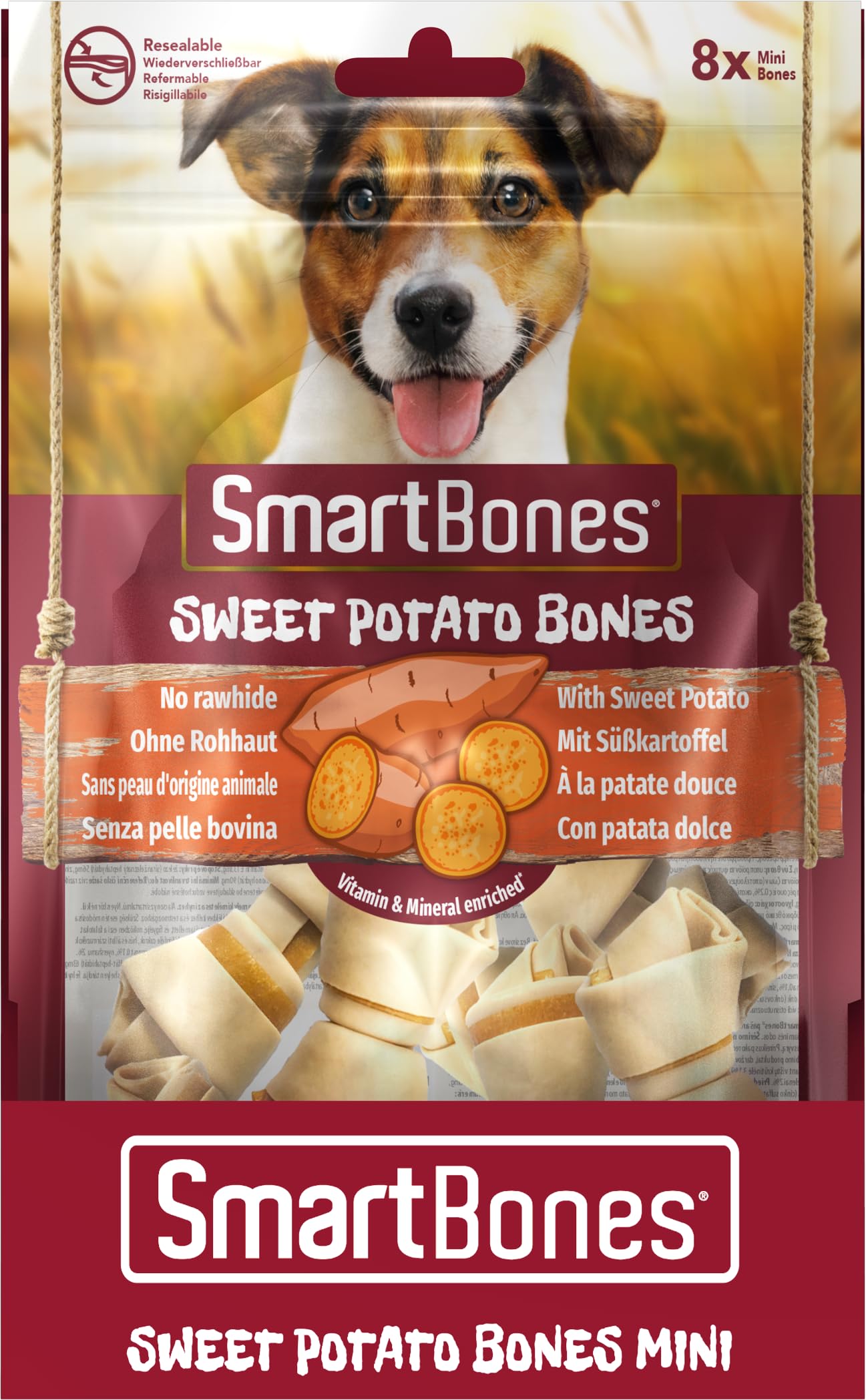 Smart Bone Mini Sweet Potatoe  Bones 8pcs/Box