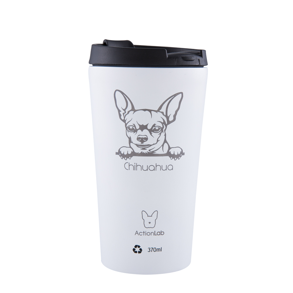 CHIHUAHUA COFFEE THERMOS 370ML WHITE