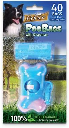 PRINCE S. POOBAGS 40 Bags with Dispenser