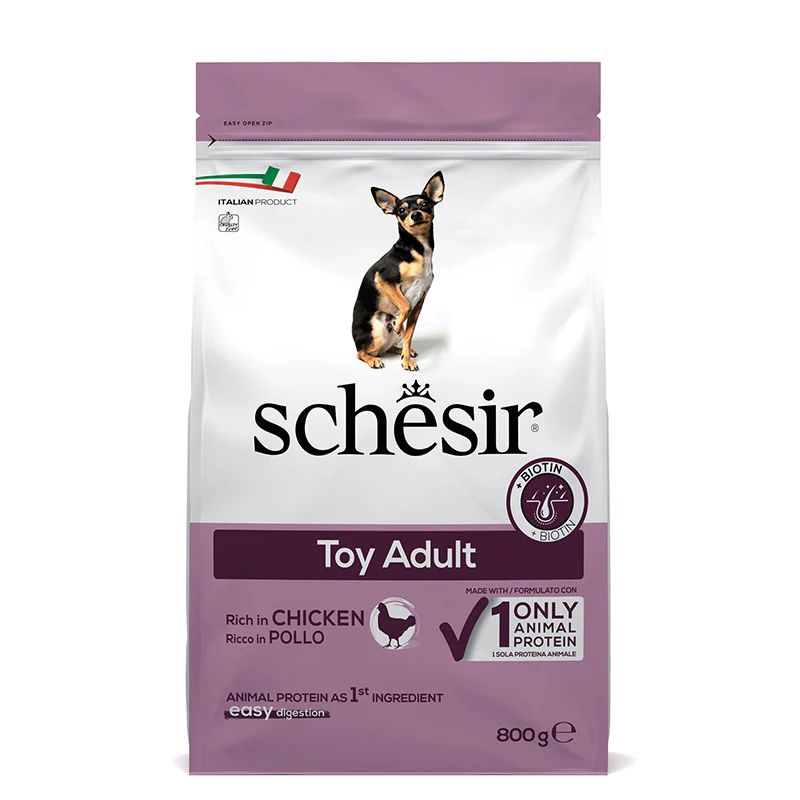 Schesir Dog Adult Toy Chicken