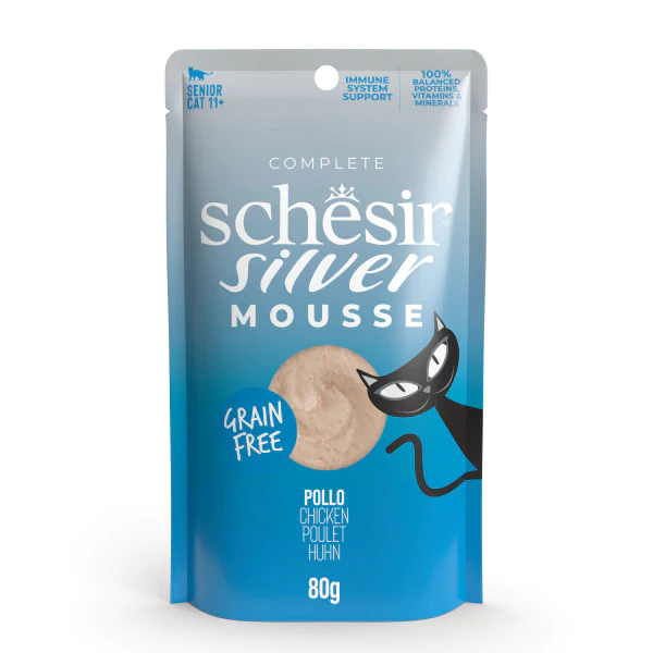 ALL_21232004_MAIN_720x.webp SCHESIR SILVER ELDERLY CAT, CHICKEN IN MOUSSE 80G IN POUCH - Image 1