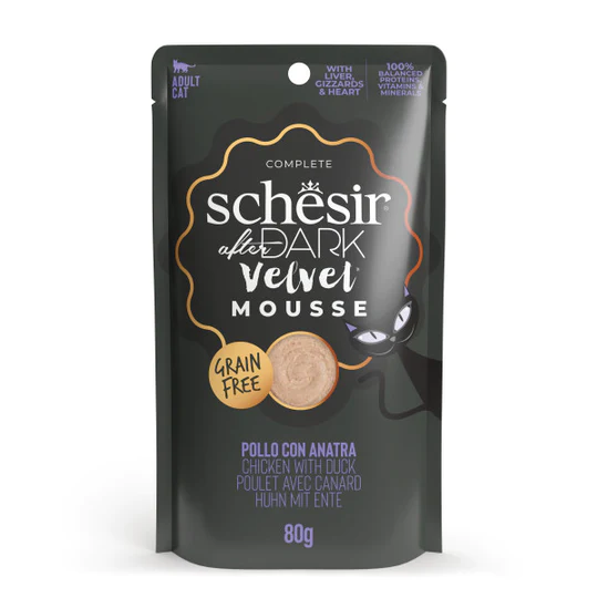 SCHESIR AFTER DUCK CHICKEN WITH DUCK IN MOUSSE IN POUCH 80GR