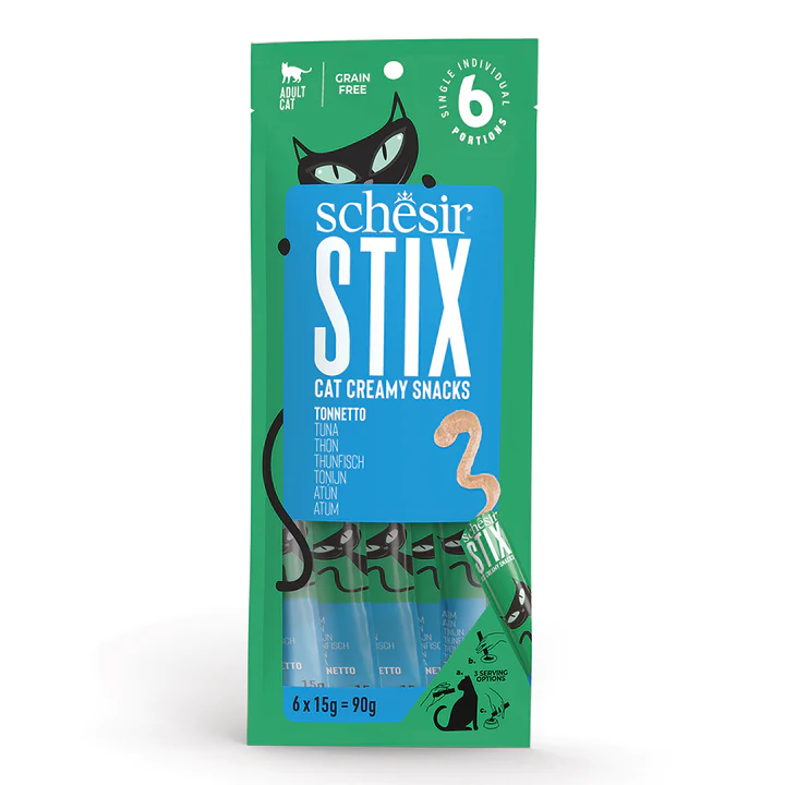 SCHESIR CAT STIX TUNA-CREAM SACHET 6 X 15GR