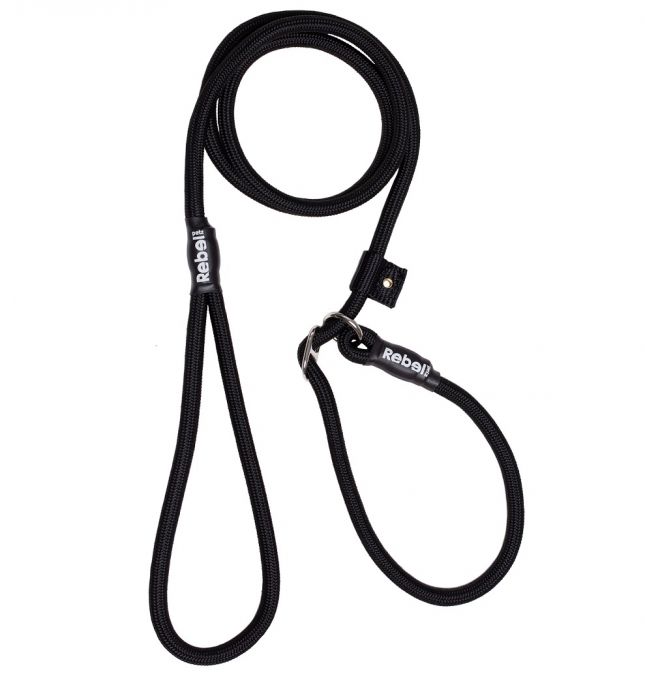 REBEL PETZ - BLACK TRAINING LEASH SMALL