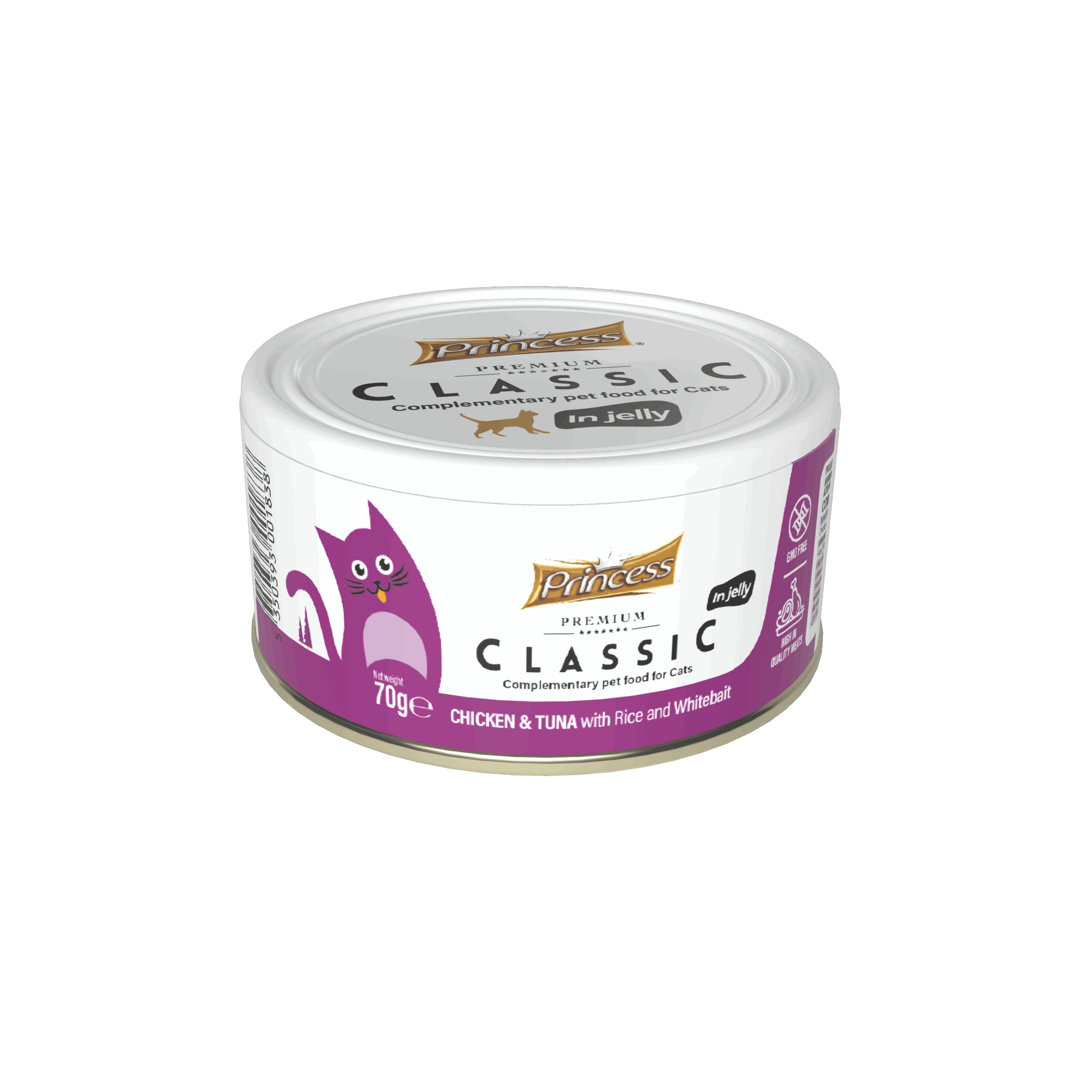 Princess Classic – Chicken & Tuna with Rice & White Bait in jelly