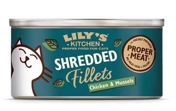 LILY'S KITCHEN - SHREDDED FILLETS CHICKEN & MUSSELS 70GR