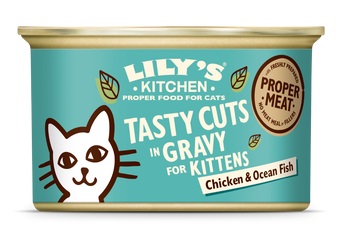 LILY'S KITCHEN - TASTY CUTS CHICKEN & FISH KITTEN 85GR