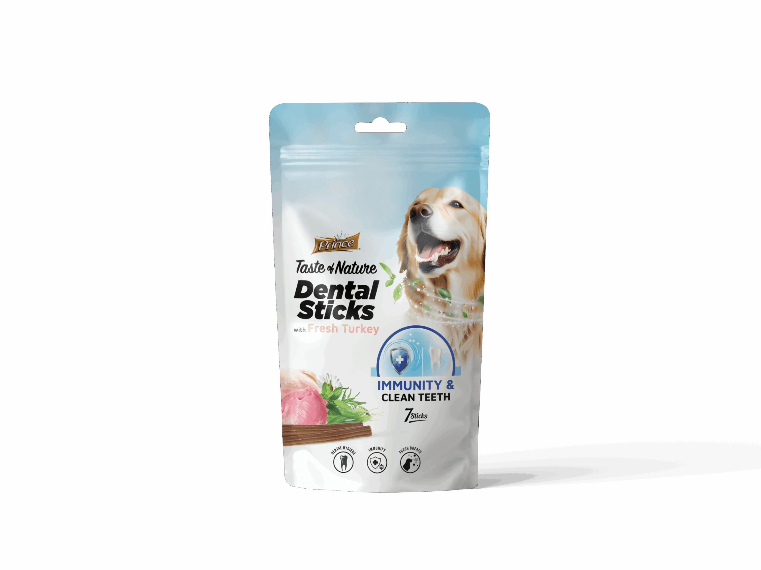 PRINCE DENTAL STICK - Immunity with Fresh Turkey x 7 sticks