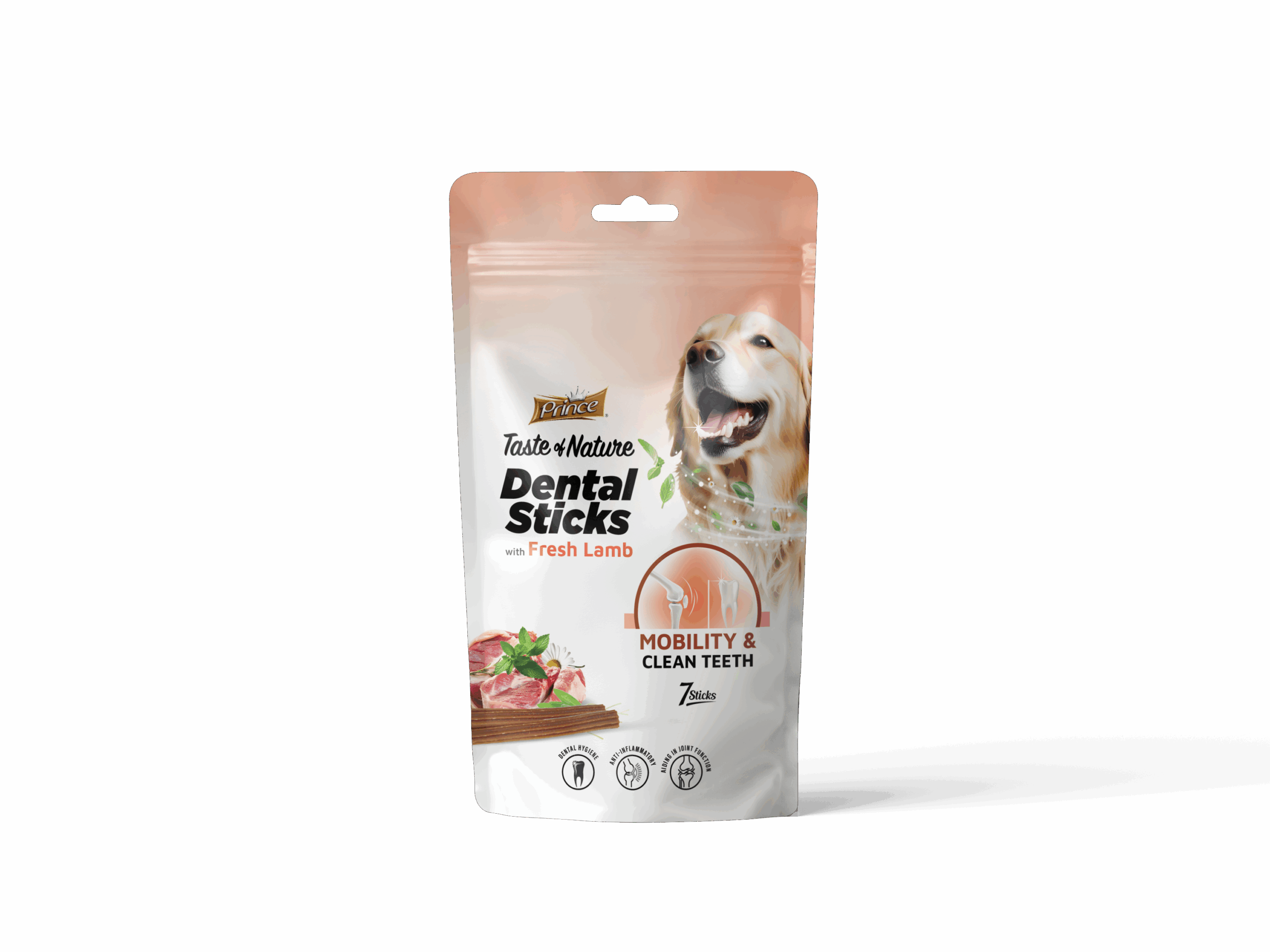 Dental-stick_lamb-scaled-1.png PRINCE DENTAL STICK - Mobility with Fresh Lamb x 7 sticks - Image 1