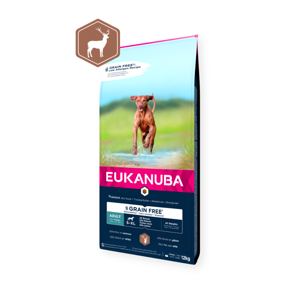Eukanuba-Adult-Grain-Free-Small_medium-Breed-Venison.png Eukanuba Adult Grain Free Venison / All Breeds - Image 1