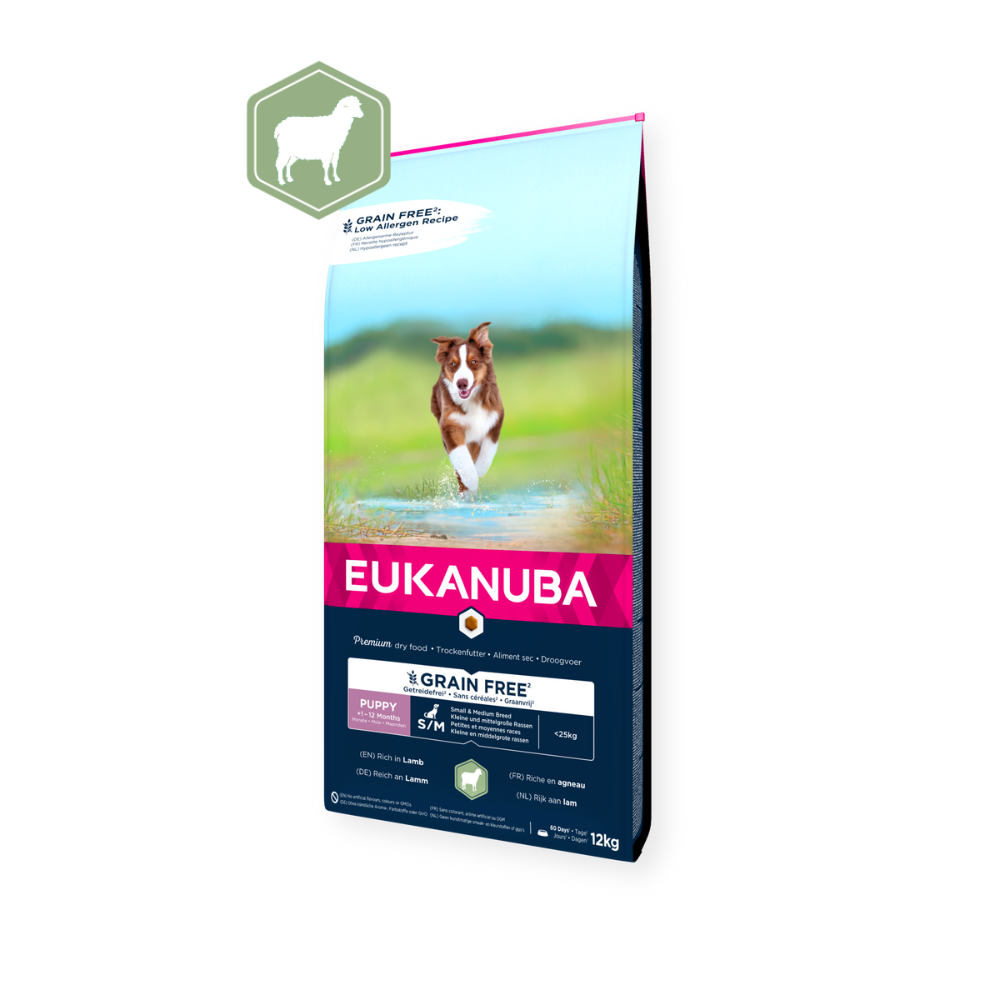 Eukanuba Puppy Grain Free Small & Medium Breed – Lamb