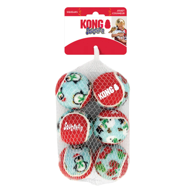 holiday squeak air balls 6 pcs sm