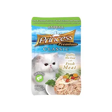 Princess Premium Classic Pouch Tuna, Chicken with Rice, Carrot, Zucchini & Tomato