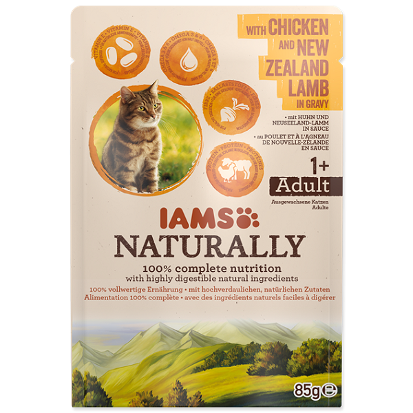 IAMS Cat Natural Chicken & Lamb Pouch