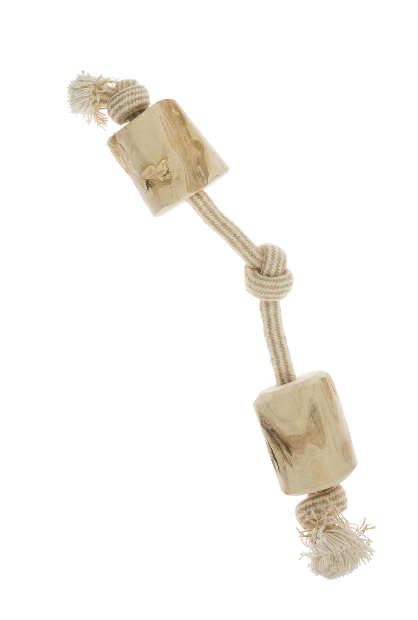 Rope with knots and coffee wood