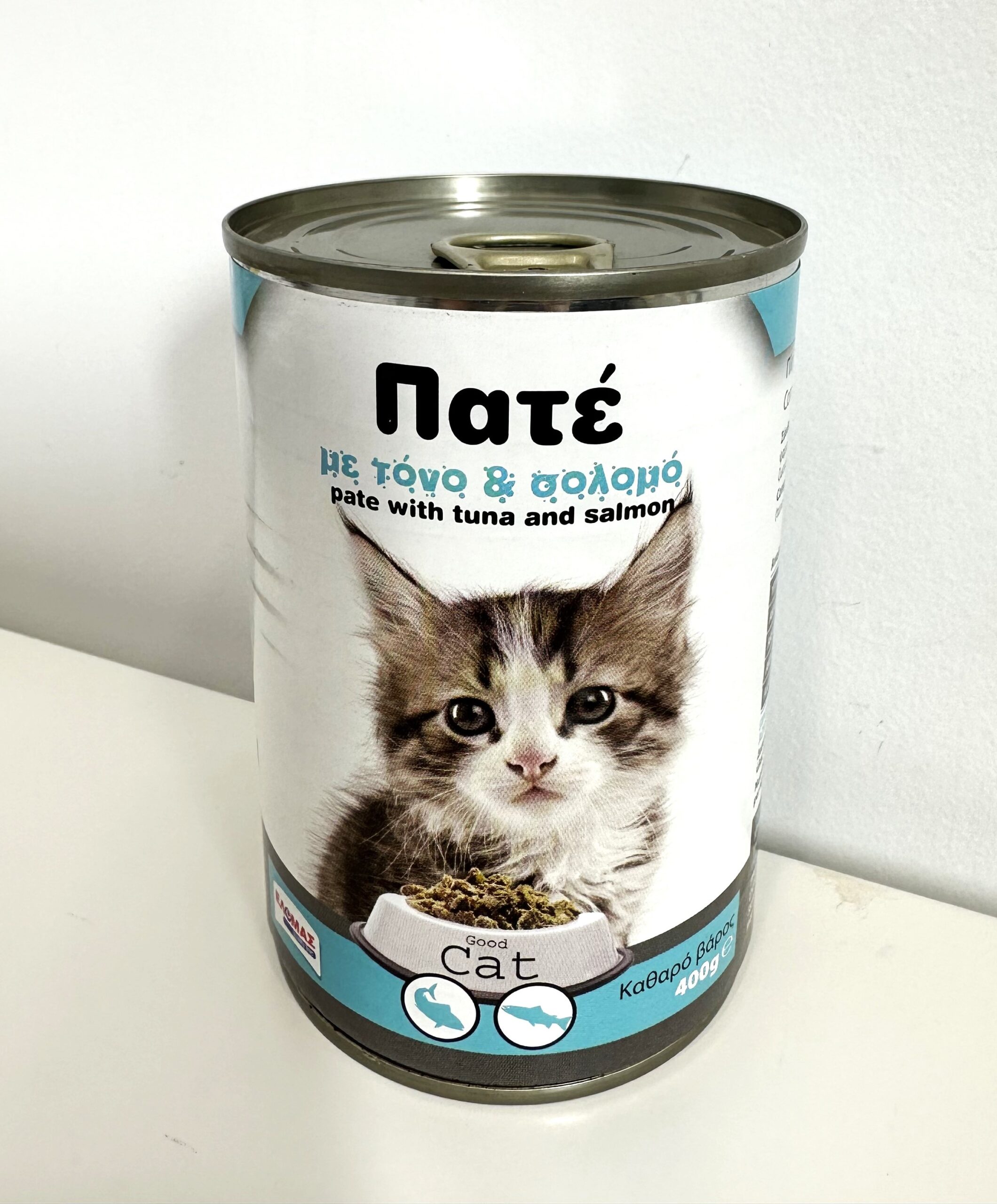 ELOMAS CAT FOOD TIN PATE TUNA & SALMON 400R