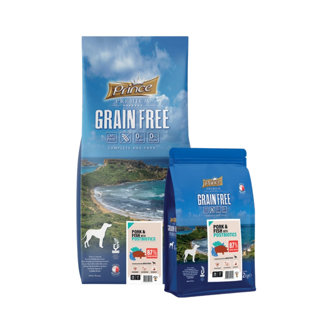 Prince Grain Free – Premium HypoAllergenic – Pork & Fish With