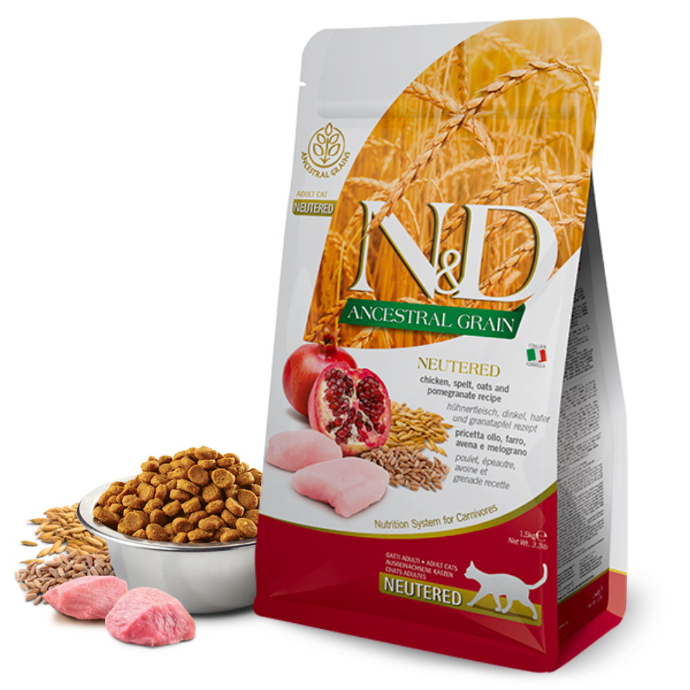 Farmina N&D Ancestral Grain Cat – Chicken & Pomegranate Neutered