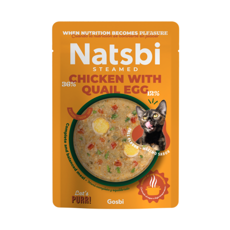 NATSBI CAT STEAMED CHICKEN WITH QUAIL EGG 80GR