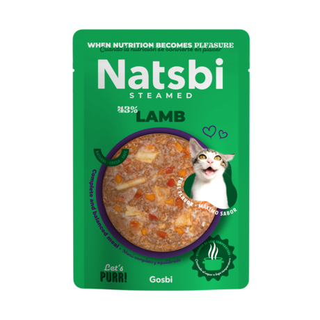 NATSBI CAT STEAMED LAMB 80GR