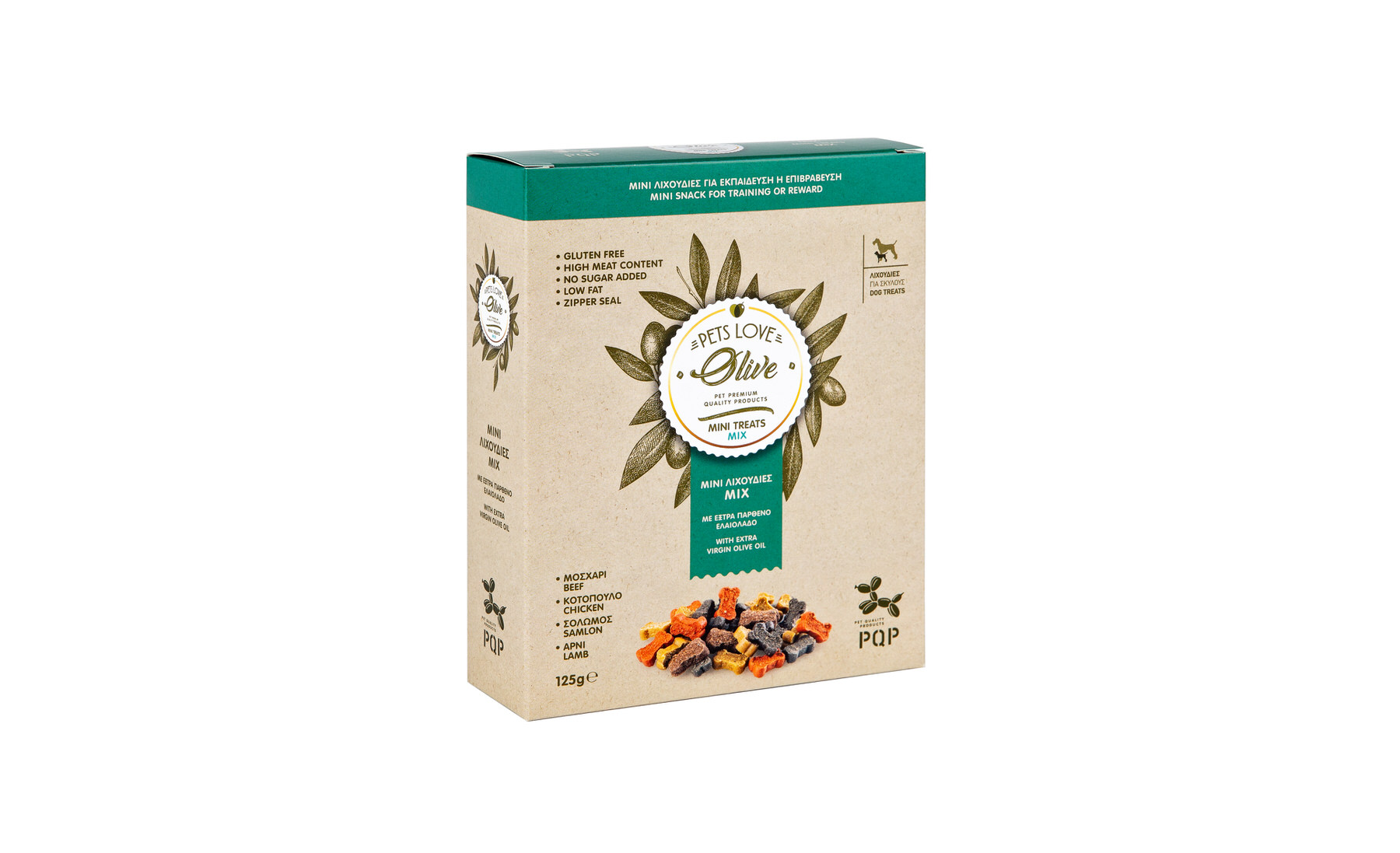 ΜΙΝΙ ΚΟΚΚΑΛΑΚΙ MIX (ΜΟΣΧΑΡΙ, ΚΟΤΟΠΟΥΛΟ, ΑΡΝΙ & ΣΟΛΩΜΟΣ)ME EΞΤΡΑ ΠΑΡΘΕΝΟ ΕΛΑΙΟΛΑΔΟ /MINI BONE MIX (BEEF, CHICHEN, LAMB & SALMON) WITH EXTRA VIRGIN OLIVE OIL 125g