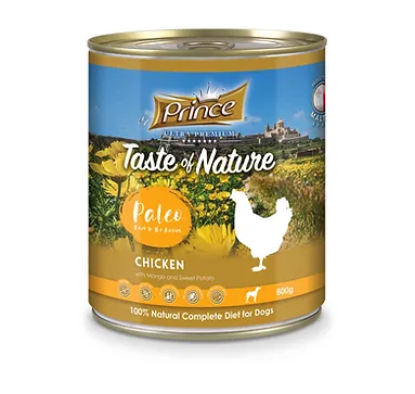 Prince Taste of Nature Paleo wet food Chicken with Mango & Sweet Potatoes