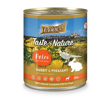 Prince Taste of Nature Paleo wet food Rabbit & Pheasant with Pumpkin & Apricot 400g