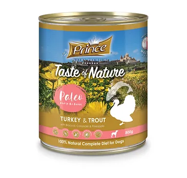 Prince Taste of Nature Paleo wet food Turkey & Trout