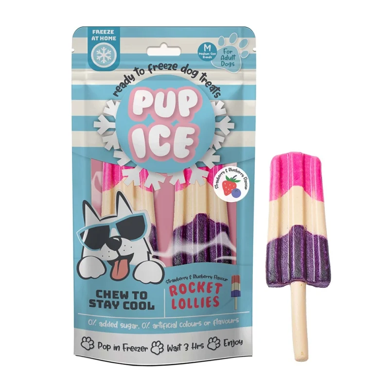 PUP ICE STRAW & BLUEBERRY 90g / 2pcs