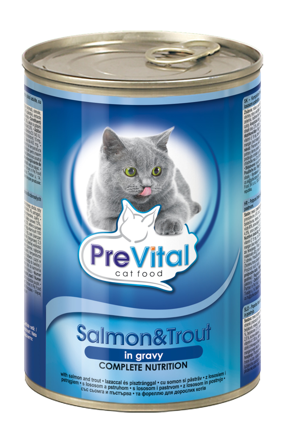 PREVITAL CAT TIN SALMON TROUT IN GRAVY