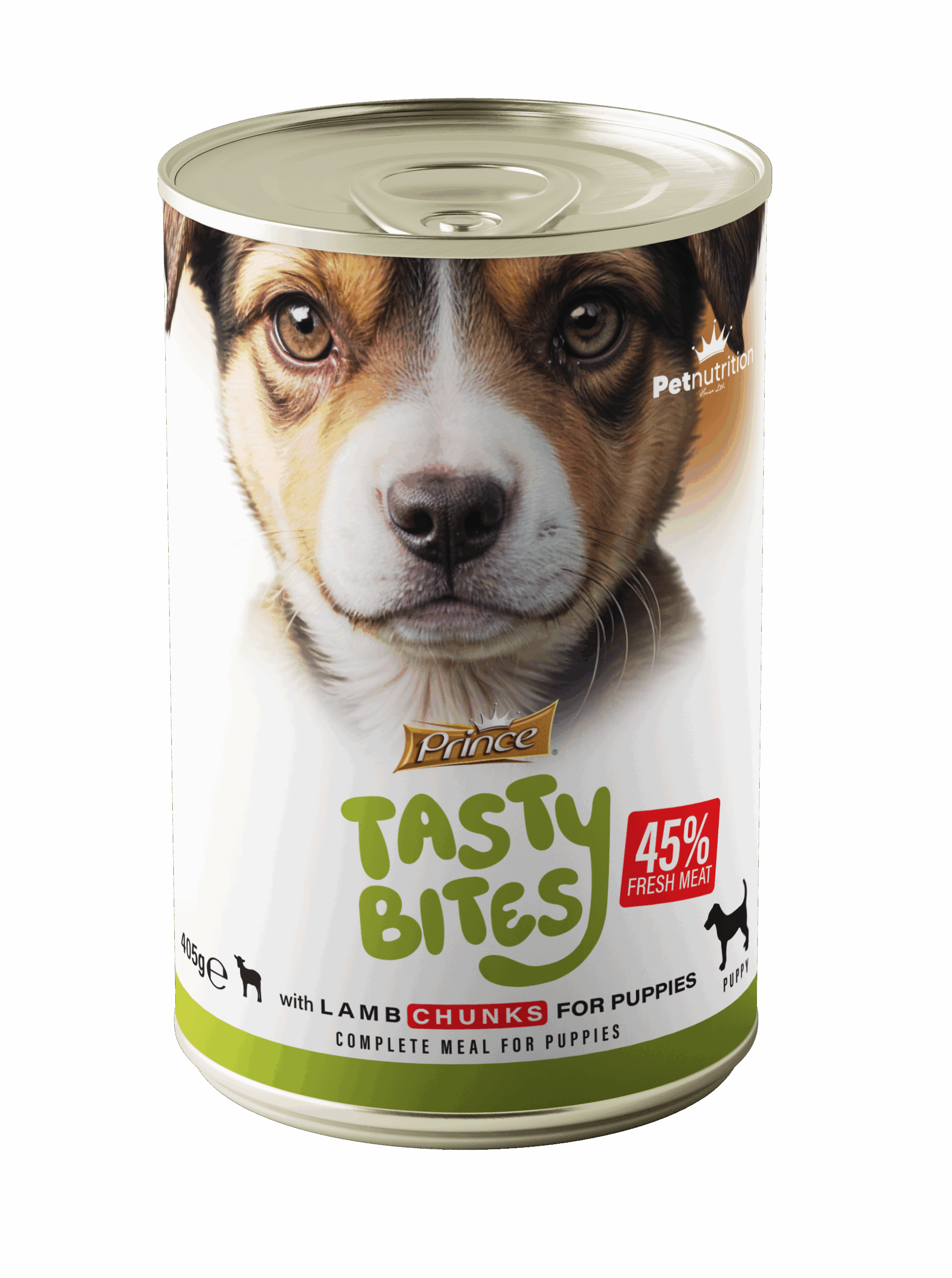 Prince Tasty Bites – With Lamb Chunks (For Puppies)  405g