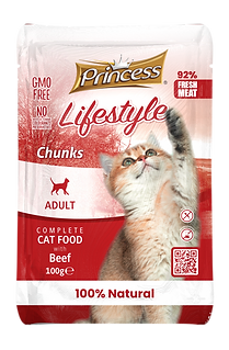 Princess Lifestyle Beef Chunks for cats