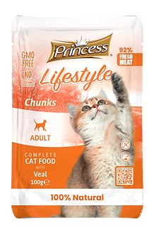 Princess Lifestyle Veal Chunks for cats