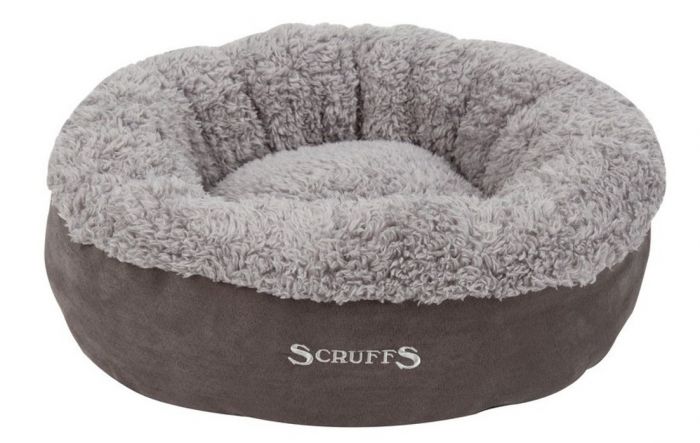 SCRUFFS - COSY GREY CAT BED 45CM