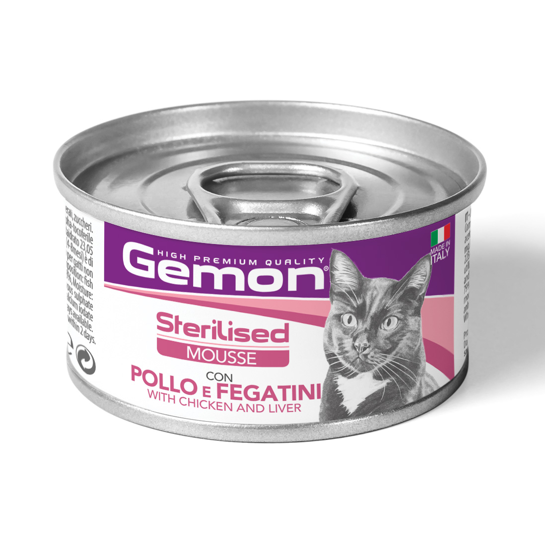 GEMON CAT ADULT STERILISED CHICKEN & LIVER MOUSSE TINS 85GR