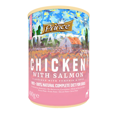 Prince Premium Classic Dog wet Salmon  with Chicken & Vegetables