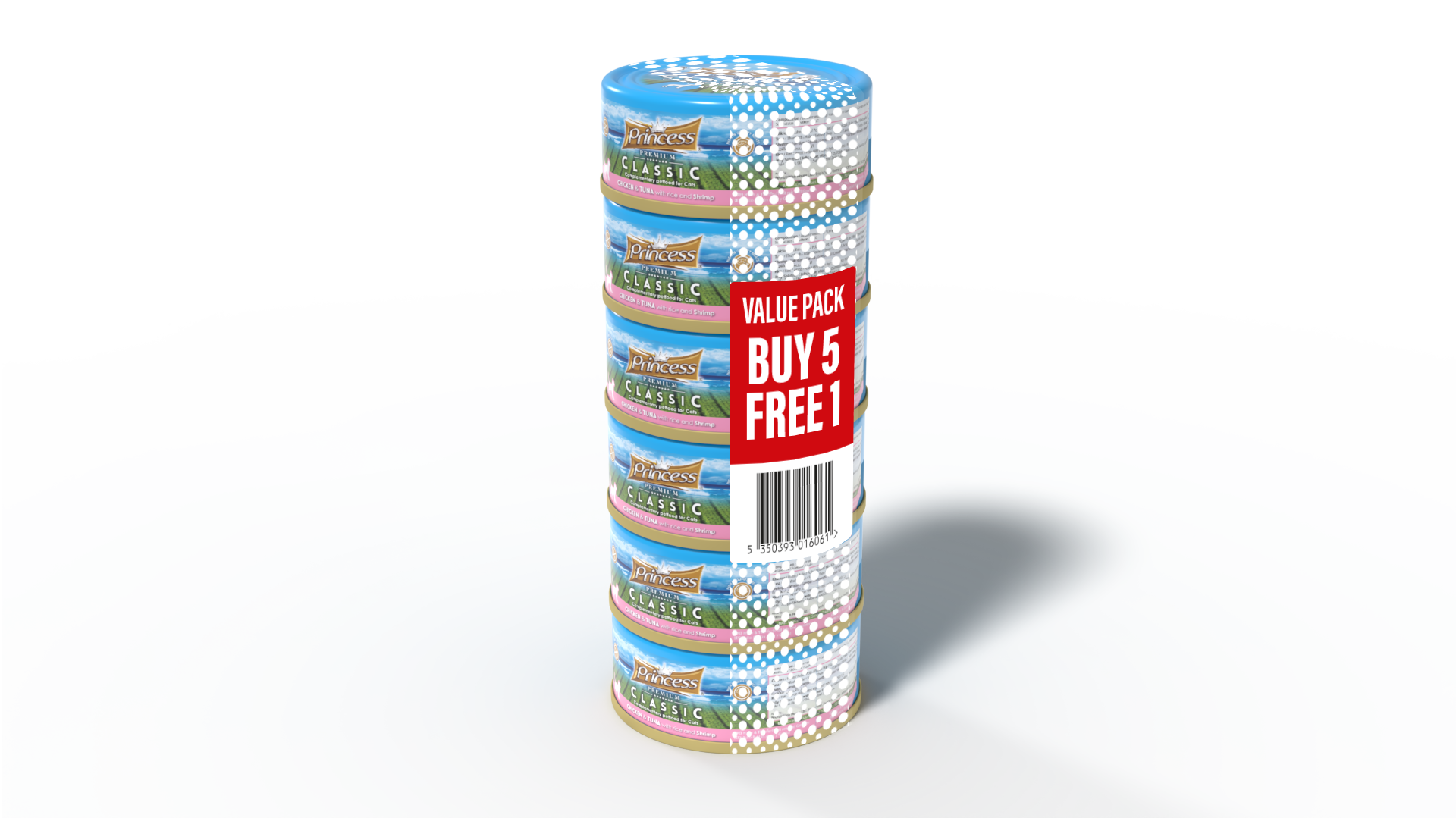 Princess Premium Classic Chicken & Tuna with Rice & Shrimp 170g 5+1 free