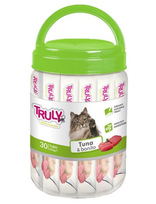 TRULY - CREAMY LICKABLES TUNA & BONITO 420GR