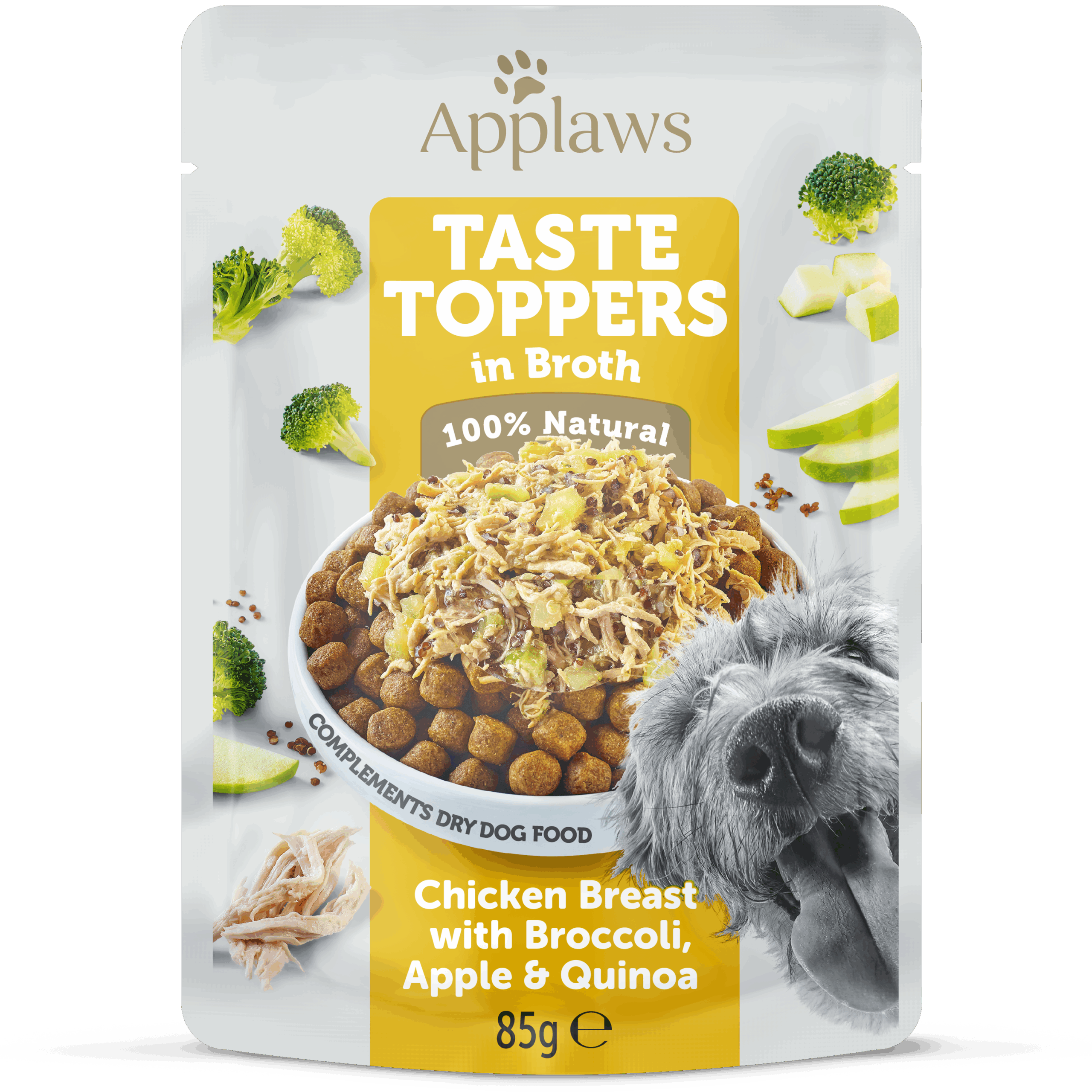 APPLAWS Chicken Breast with Broccoli, Apple & Quinoa in Broth Pouch