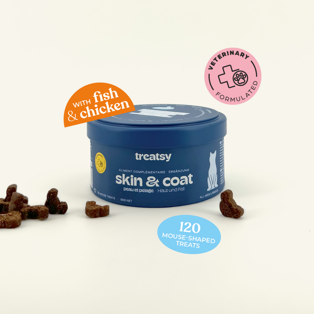 Treatsy – Skin & Coat Chews for Cats /120 tabs