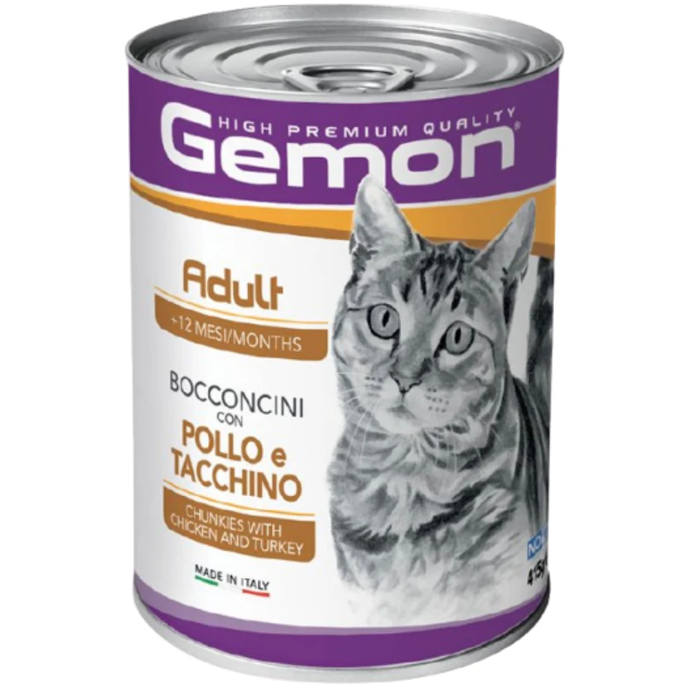 Gemon Wet Cat chunkies Adult with chicken & turkey