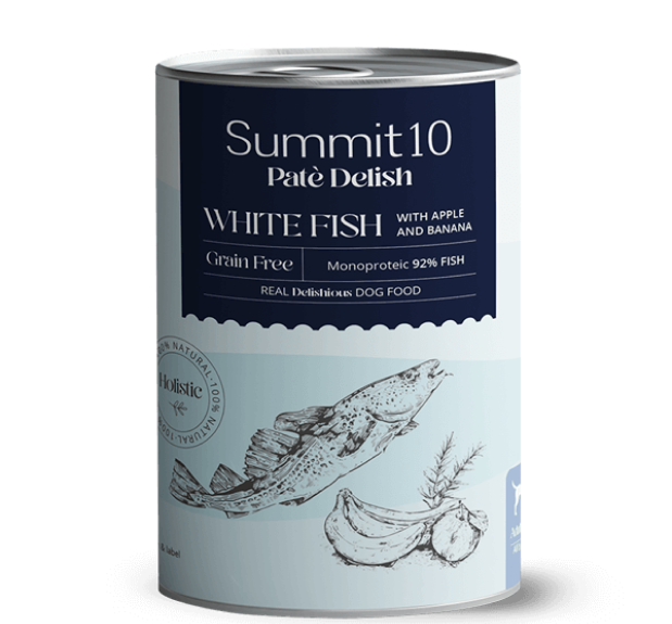 WHITE-FISH-APPLE-BANANA.png Summit 10 Delish Pate White Fish 400gr - Image 1