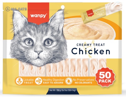 WANPY - POUCH CREAMY LICKABLES CHICKEN 700GR