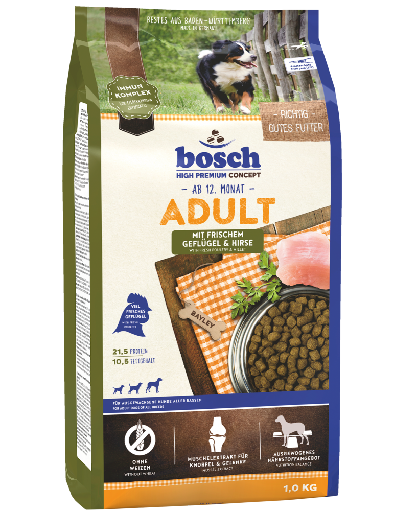 adult-with-fresh-poultry-millet.png Bosch Adult with Fresh Poultry & Millet - Image 1