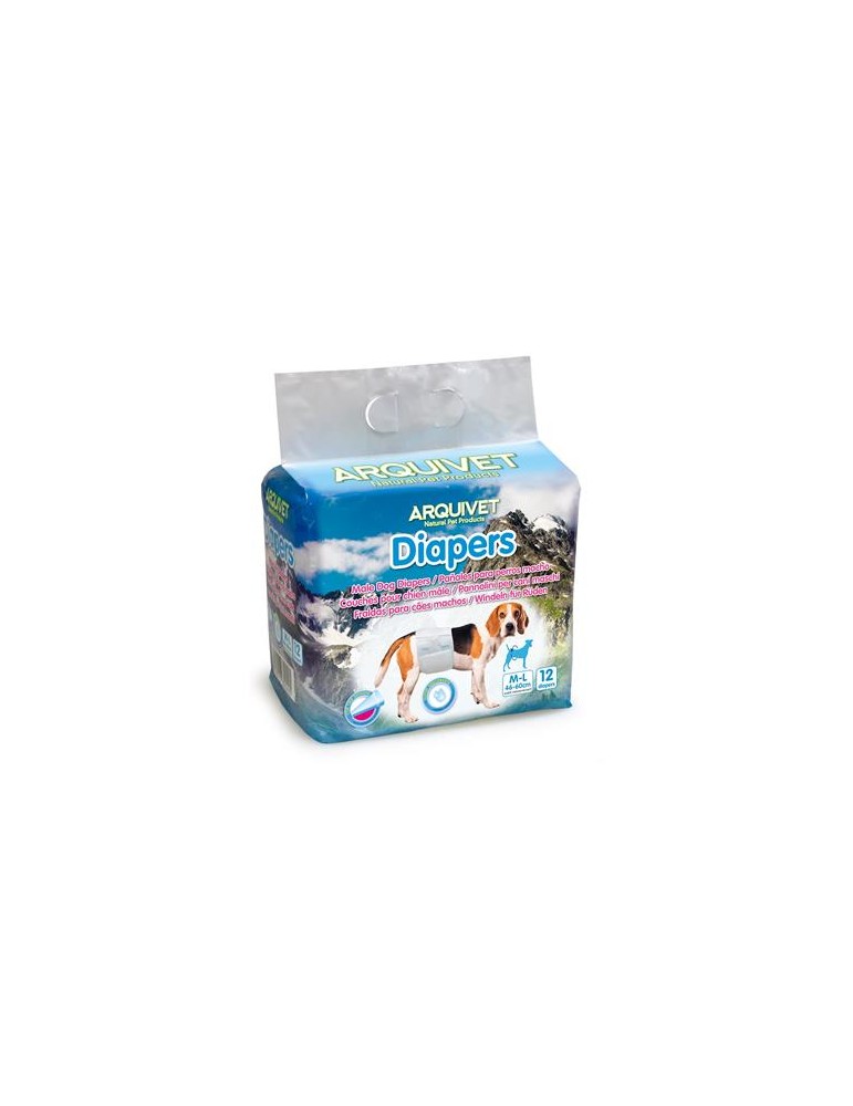 Diapers for Male Dogs Size L-XL 60-80cm - 12 units