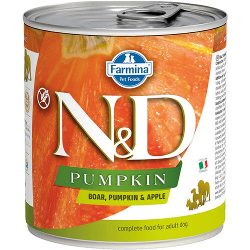 Farmina N&D Pumpkin Wild Boar, Pumpkin & Apple Adult Canned Dog Food 285g