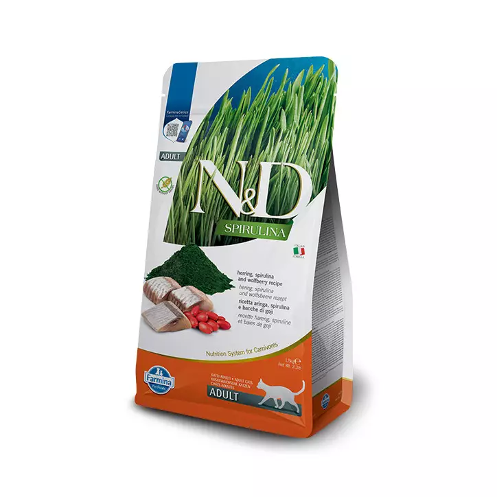 FARMINA N&D Spirulina Herring – dry cat food