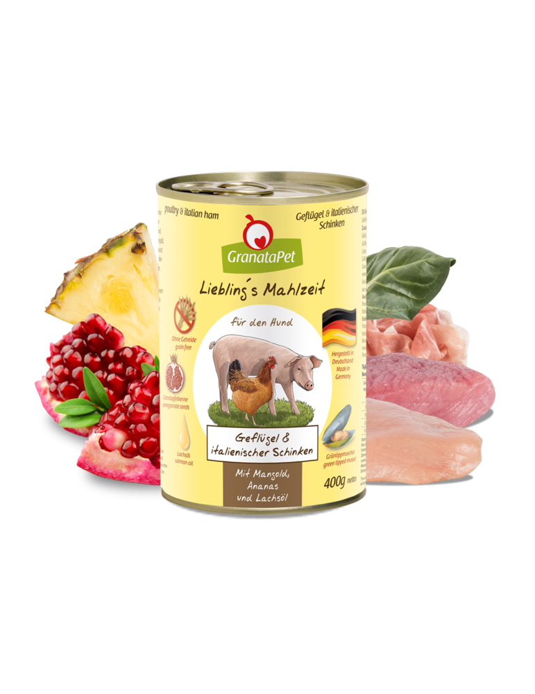 GranataPet Liebling's Mahlzeit Poultry & Italian Ham