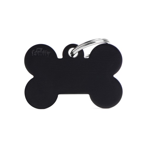 id-tag-basic-collection-big-bone-black-in-aluminum.jpg My Family ID Tag Basic collection Big Bone Black in Aluminum - Image 1