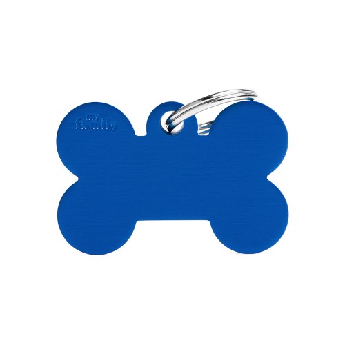 id-tag-basic-collection-big-bone-blue-in-aluminum.jpg My Family ID Tag Basic collection Big Bone Blue in Aluminum - Image 1